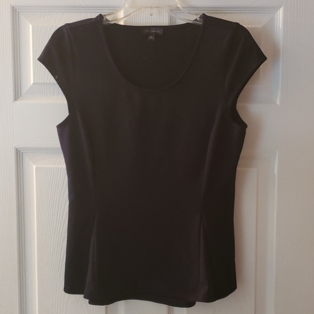 Navy blue peplum top